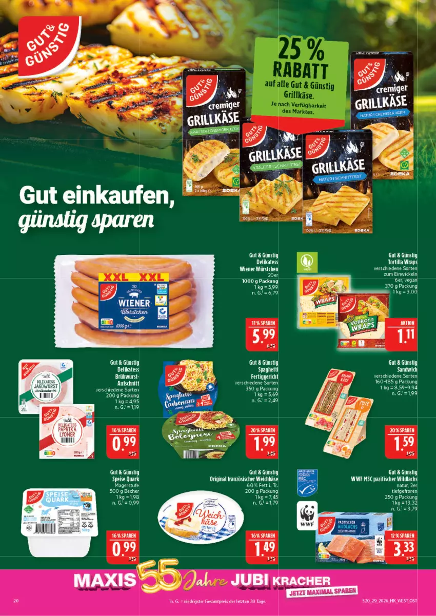 Aktueller Prospekt Marktkauf - Prospekt - von 12.07 bis 18.07.2026 - strona 20 - produkty: Becher, bett, Brühwurst, deka, eis, fisch, fische, Fischer, französischer weichkäse, gin, Käse, kleber, lachs, lyoner, pasta, quark, sandwich, ssd, weichkäse, WICK, wiener, wiener würstchen, Wild, wildlachs, wurst, würstchen, Yo