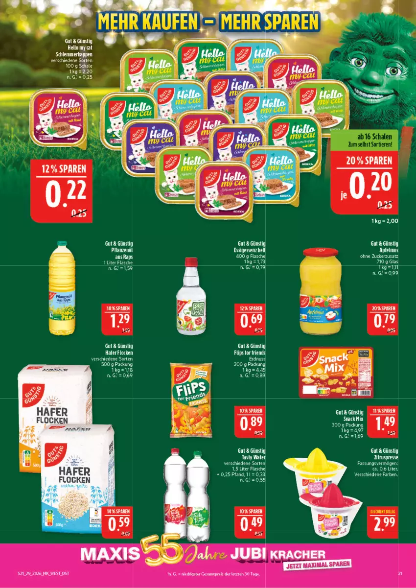 Aktueller Prospekt Marktkauf - Prospekt - von 12.07 bis 18.07.2026 - strona 21 - produkty: erdnuss, flasche, hafer, leine, nuss, Schal, Schale, Ti, zucker