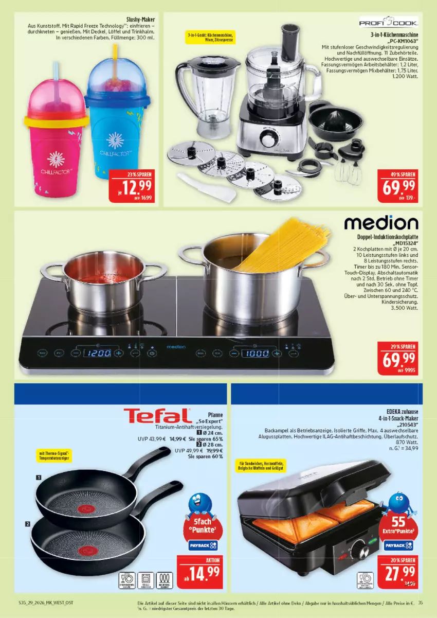 Aktueller Prospekt Marktkauf - Prospekt - von 12.07 bis 18.07.2026 - strona 35 - produkty: auto, Behälter, decke, Deckel, deka, eis, HP, ilag, Kinder, Kochplatten, küche, Küchen, küchenmaschine, latte, LG, Löffel, medion, reis, sandwich, Schal, Signal, snack, Ti, timer, topf, waffeln, ZTE