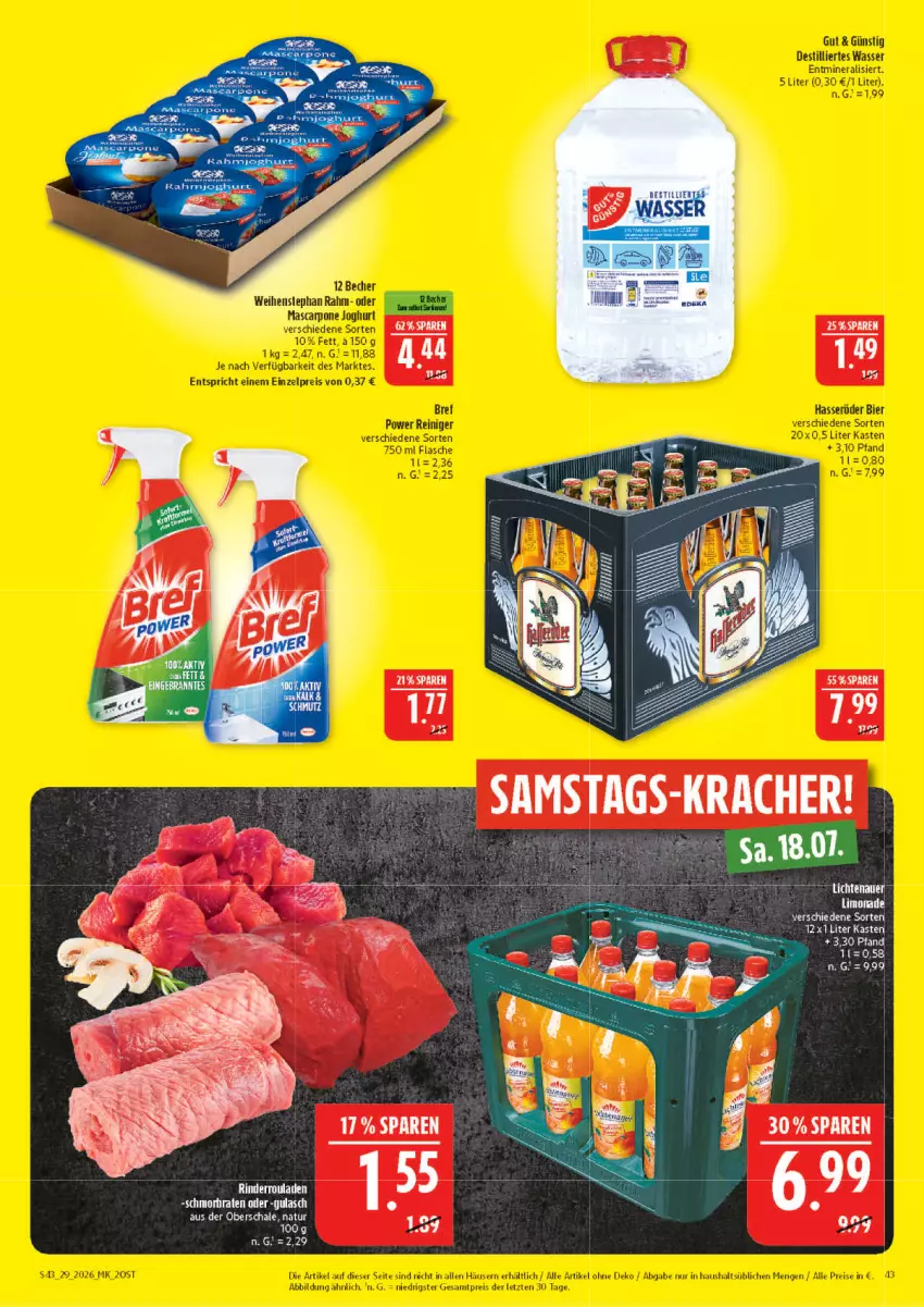 Aktueller Prospekt Marktkauf - Prospekt - von 12.07 bis 18.07.2026 - strona 43 - produkty: limo, limonade, natur, rind, rinder, Rinderroulade, rinderrouladen, rouladen, Schal, Schale