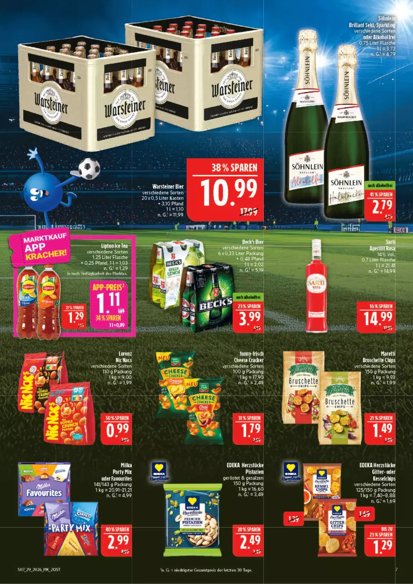 Aktueller Prospekt Marktkauf - Prospekt - von 12.07 bis 18.07.2026 - strona 7 - produkty: chips, cracker, flasche, HP, pistazien, söhnlein, Ti