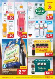 Gazetka promocyjna Netto Marken-Discount - Filial-Angebote - Gazetka - ważna od 02.04 do 02.04.2022 - strona 25 - produkty: Alwa, angebot, bier, Biere, coca-cola, cola, eis, elle, fanta, flasche, getränk, getränke, glasflasche, Intel, limette, limo, limonade, limonaden, mac, mandarine, mango, Mett, mineralwasser, mönchshof, natur, natürliches mineralwasser, reis, rel, Ti, vitrex, volvic, volvic natürliches, wasser, zitrone, ZTE, zucker