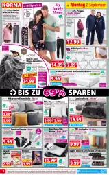 Gazetka promocyjna Norma - Norma - Gazetka - ważna od 09.09 do 09.09.2024 - strona 2 - produkty: asti, aufbewahrungstasche, Bau, baumwolle, Bebe, beere, bett, Betten, Brei, creme, decke, Deckel, dusche, eis, elle, Ergee, gin, Holz, hose, kissen, kissenhülle, Kurzarmshirt, kuscheldecke, LG, mikrofaser, mint, Mode, ndk, perlen, Plüsch, Pyjama, reine baumwolle, reis, Ria, Rollenbox, Schal, senf, shirt, shorts, sitzkissen, slip, slips, sneaker, socken, Spezi, Spiele, steckdose, Tasche, Ti, tisch, tuc, usb, WICK, wolle, ZTE