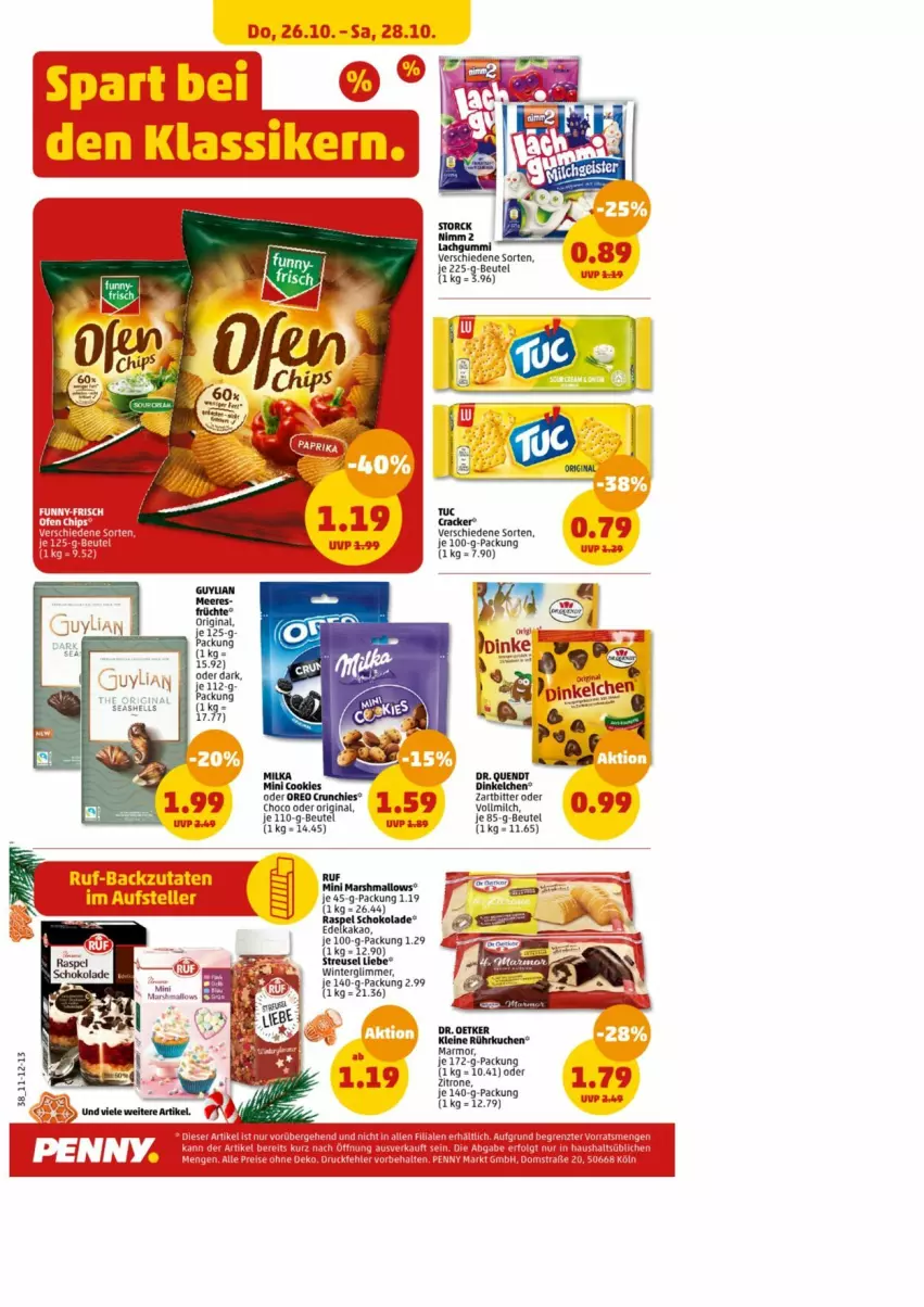 Aktueller Prospekt Penny - Prospekte - von 23.10 bis 28.10.2023 - strona 40 - produkty: beutel, cracker, kakao, LG, milch, nuk, schoko, schokolade, vollmilch