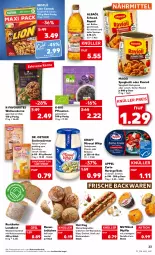 Gazetka promocyjna Kaufland - Gazetka - ważna od 28.09 do 28.09.2022 - strona 23 - produkty: angebot, angebote, auer, backwaren, baguette, beutel, bio, bolognese, brot, brötchen, butter, cereals, creme, Dr. Oetker, eis, filet, filets, frische backwaren, gurke, gurken, hering, Herings, heringsfilets, hot dog, karamell, Käse, kraft, lion, mac, maggi, miracel, miracel whip, mit würstchen, Muffin, natur, nestlé, nuss, nutella, pflaume, pflaumen, pudding, rapsöl, ravioli, ring, rosen, röstzwiebeln, salat, salatcreme, schoko, senf, spaghetti, spaghetti bolognese, tasse, Ti, walnuss, walnusskerne, weizenmischbrot, würstchen, zwiebel, zwiebeln