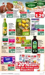 Gazetka promocyjna Kaufland - Gazetka - ważna od 28.09 do 28.09.2022 - strona 9 - produkty: activia, angebot, angebote, backwaren, Bad, Becher, beutel, bifi, bio, bonbons, brot, danone, danone activia, doppelherz, eis, frische backwaren, frucht, gin, Hustenbonbons, ingwer, kräuter, lavendel, limette, linsen, Mett, milch, saft, Tasche, taschen, taschentücher, tee, teekanne, Tempo, Ti, trolli, tücher, zitrone, zitronen, zitronensaft, zucker