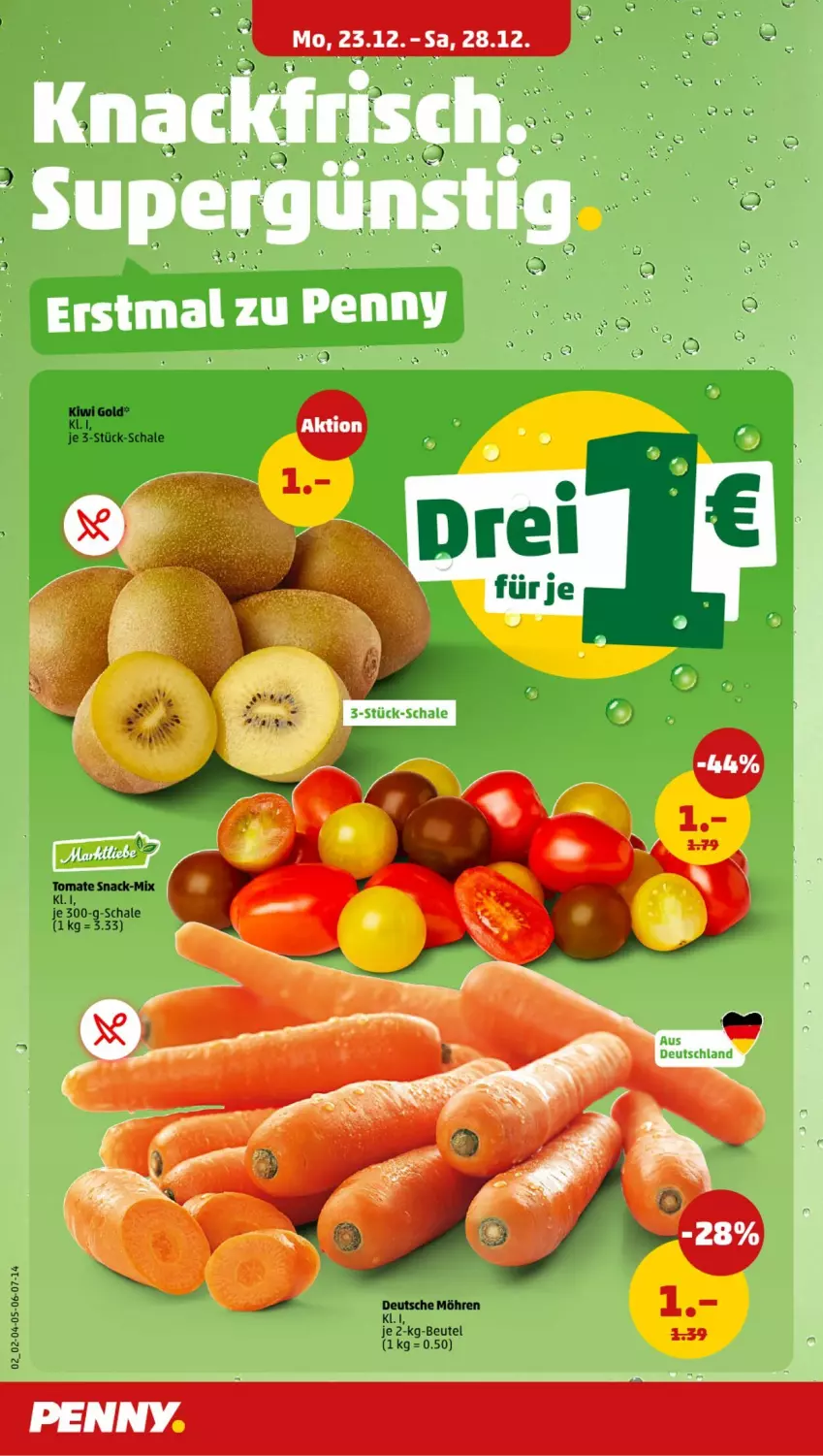 Aktueller Prospekt Penny - Prospekte - von 23.12 bis 28.12.2024 - strona 2 - produkty: möhren, Schal, Schale, snack