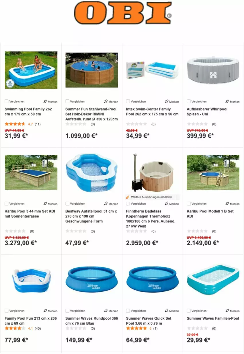 Aktueller Prospekt Obi - Prospekte - von 07.09 bis 21.09.2022 - strona 6 - produkty: dell, ente, family pool, Holz, Mode, pool, Whirlpool