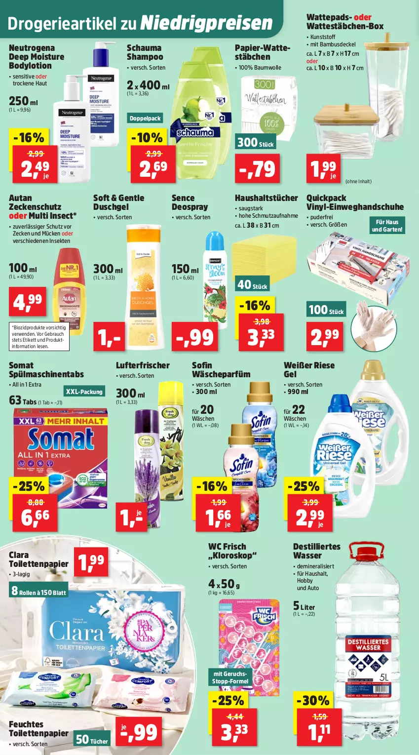 Aktueller Prospekt Thomas Philipps - von 15.06 bis 20.06.2026 - strona 12 - produkty: Autan, auto, bambus, Bau, baumwolle, bio, biozidprodukte, body, bodylotion, decke, Deckel, deo, deospray, duschgel, Einweghandschuhe, eis, Garten, handschuhe, Hobby, Lotion, lufterfrischer, neutrogena, papier, Rauch, reis, rwe, schauma, schauma shampoo, schuhe, sekt, shampoo, somat, Ti, tücher, wäscheparfüm, wasser, wattepads, Wattestäbchen, wc frisch, wolle, xxl-packung