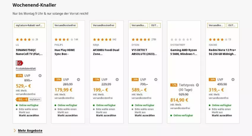 Aktueller Prospekt Saturn - Prospekte - von 15.04 bis 24.04.2024 - strona 3 - produkty: angebot, angebote, Dyson, eis, HDMI, LG, ndk, Philips, reis, ryzen, Ti, uhr, versandkostenfrei