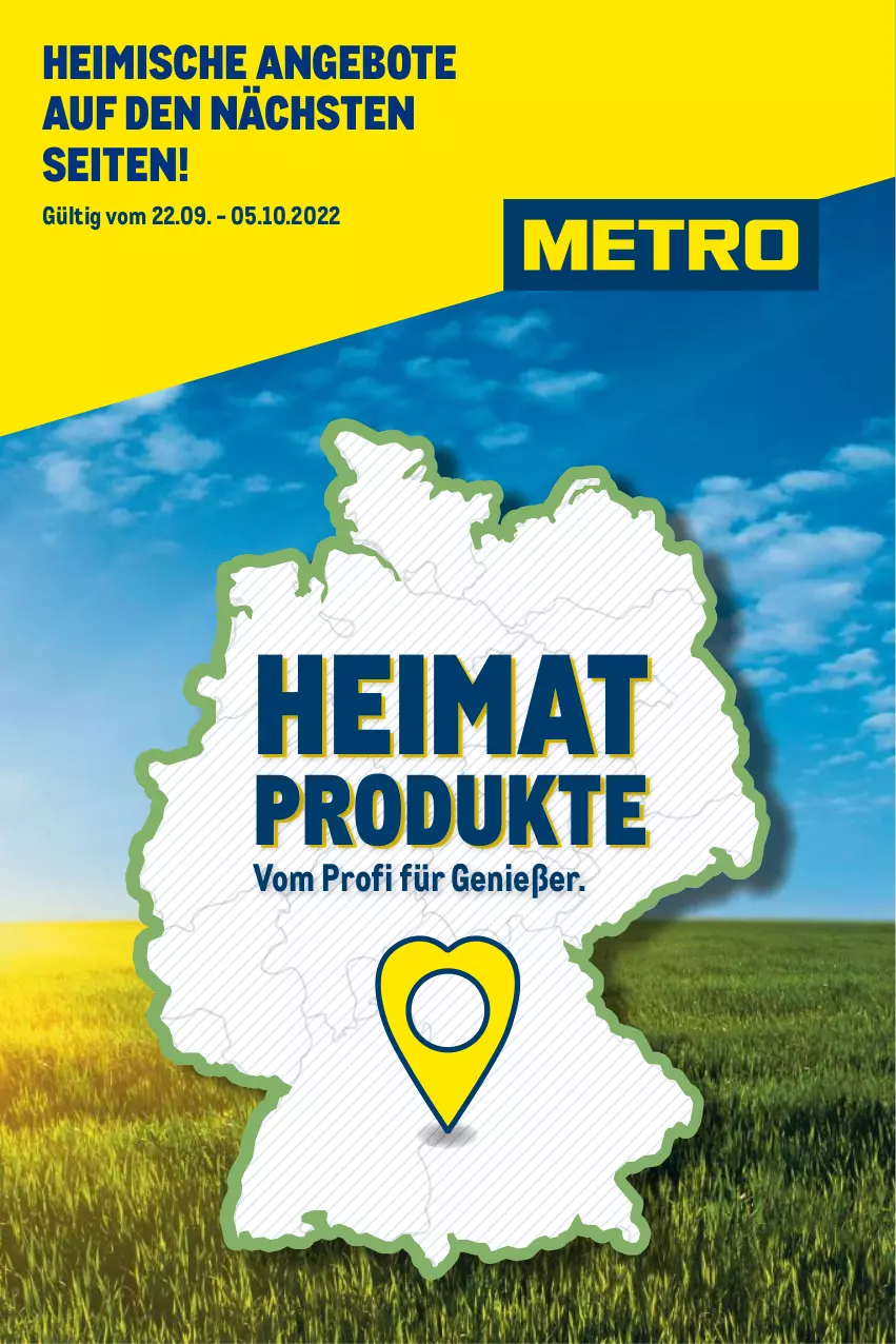 Aktueller Prospekt Metro - Regionaler Adresseinleger - von 22.09 bis 05.10.2022 - strona 1 - produkty: angebot, angebote, Ti