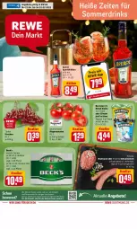 Gazetka promocyjna Rewe - Diese Woche im Angebot! - Gazetka - ważna od 02.07 do 02.07.2022 - strona 1 - produkty: angebot, angebote, aperitif, aperol, bratwurst, drink, drinks, eis, elle, gewürz, Heu, kirsch, kirsche, kirschen, Mett, reis, rispentomaten, rum, Schal, Schale, schwein, schweine, schweinemett, Ti, tomate, tomaten, wein, weine, wurst