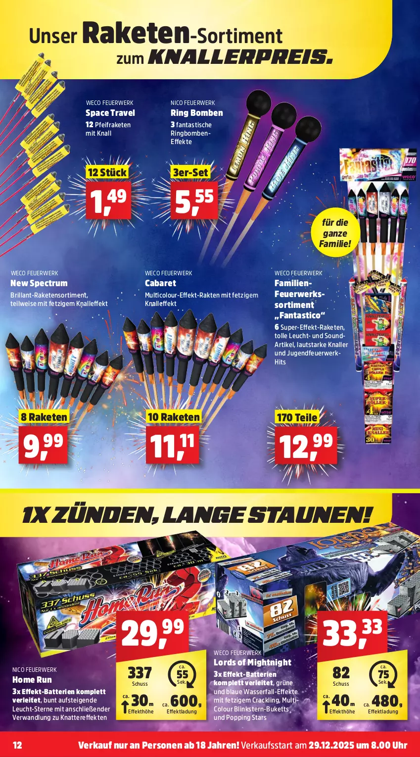 Aktueller Prospekt Thomas Philipps - von 29.12.2026 bis 03.01.2027 - strona 12 - produkty: asti, batterie, batterien, Blinkstern-Buketts, eis, fanta, Feuerwerkssortiment, Jugendfeuerwerk, knallerpreis, Popp, Raketen, Raketensortiment, reis, ring, rum, rwe, Ti, tisch, uhr, wasser