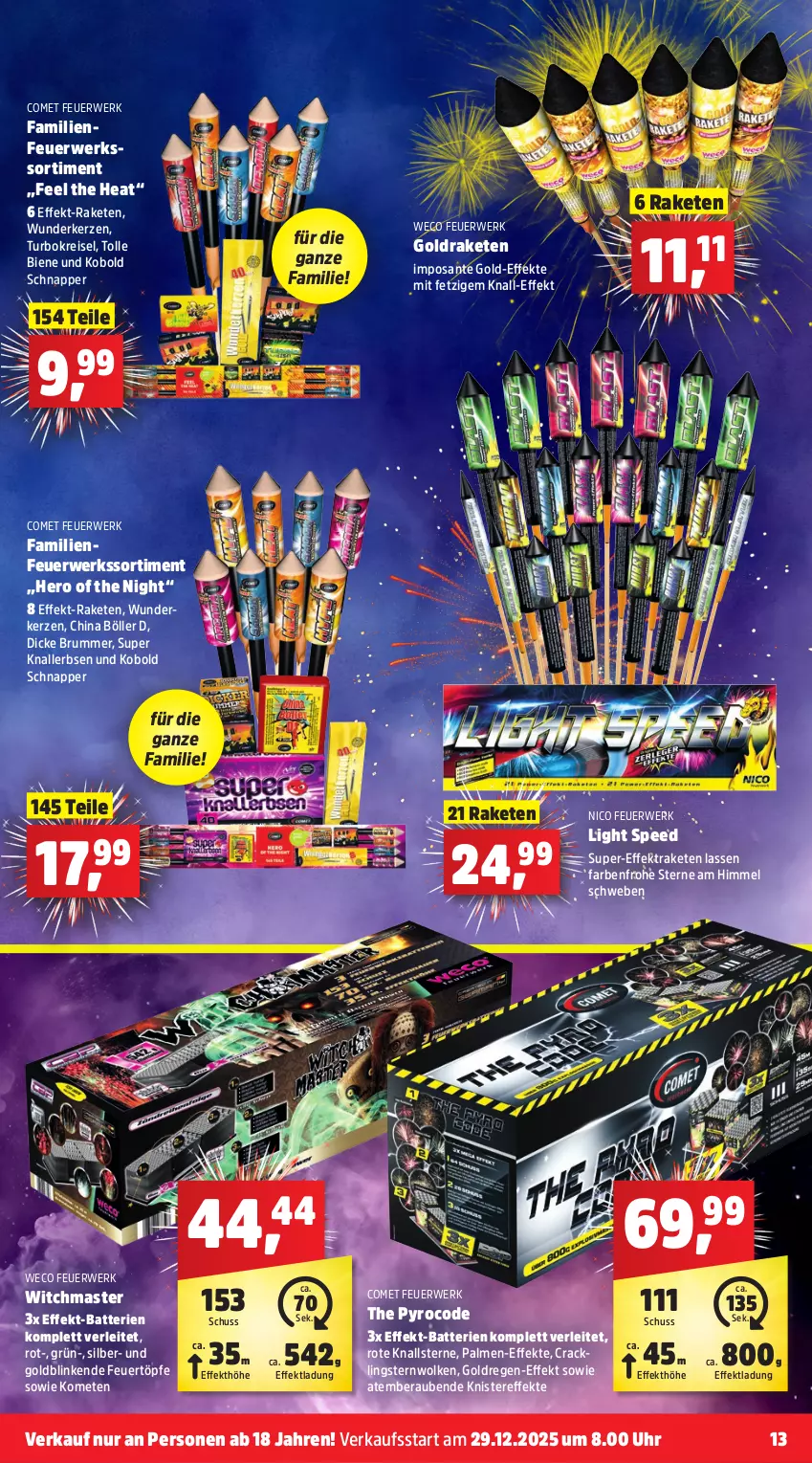 Aktueller Prospekt Thomas Philipps - von 29.12.2026 bis 03.01.2027 - strona 13 - produkty: batterie, batterien, eis, erbsen, Feuerwerkssortiment, hero, kerze, Knallerbsen, Raketen, reis, rum, rwe, SANTE, spee, Ti, uhr