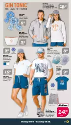 Gazetka promocyjna Netto - Woche 31 - Gazetka - ważna od 06.08 do 06.08.2022 - strona 17 - produkty: Bau, baumwolle, beutel, Cap, damen short, damen t-shirt, gin, Jacke, Ria, Schal, shirt, shorts, sweatjacke, T-Shirt, Tasche, taschen, Ti, tonic, wolle