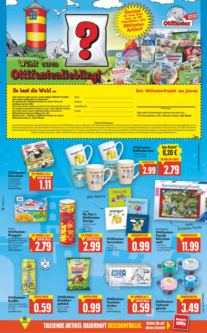 Aktueller Prospekt E Center - Angebote der Woche - von 27.06 bis 02.07.2022 - strona 3 - produkty: auer, Becher, beutel, burger, coupon, deka, discount, eis, ente, erde, Fahrrad, fleisch, gewinnspiel, gin, Hähnchenfleisch, kaffee, kaffeebecher, lorenz, Lusti, natur, nuggets, Puzzle, radler, ravensburger, reis, schoko, schokolade, schokoladen, sonderposten, Spiele, Tasche, taschen, tee, telefon, Ti, tücher, vossko, WICK