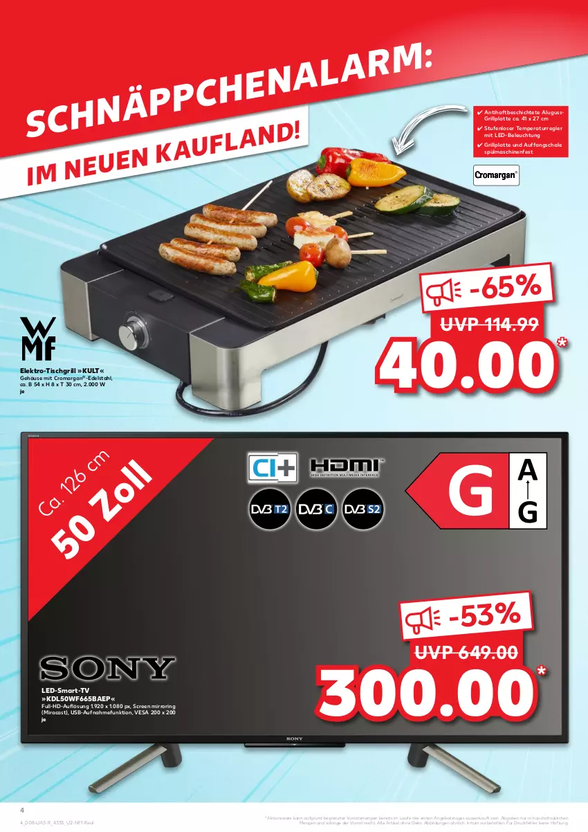 Aktueller Prospekt Kaufland - von 24.02 bis 02.03.2022 - strona 4 - produkty: angebot, beleuchtung, edelstahl, Elektro, grill, grillplatte, latte, led-beleuchtung, mit led-beleuchtung, ring, Schal, Schale, spülmaschinen, Ti, tisch, tischgrill, usb, ZTE