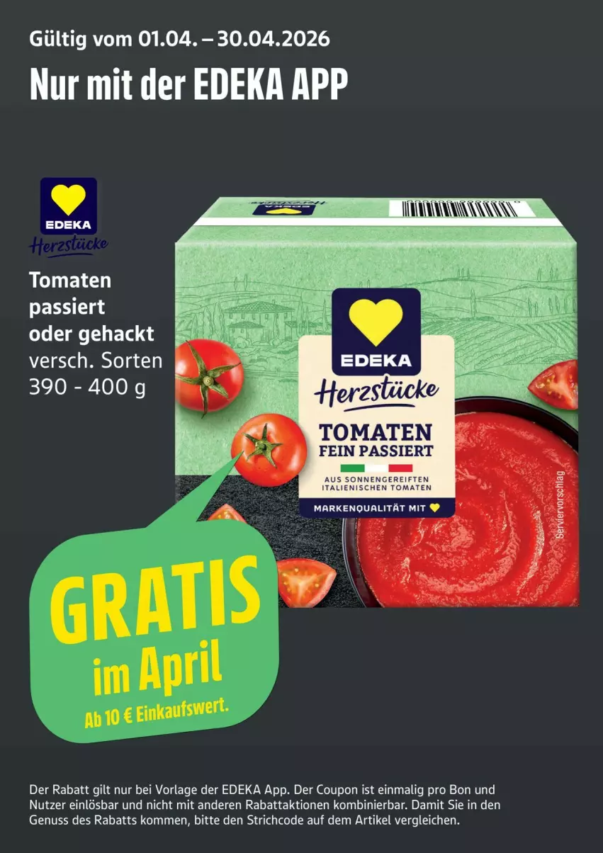 Aktueller Prospekt Edeka - Prospekte - von 20.04 bis 25.04.2026 - strona 27 - produkty: coupon, deka, nuss, Ti, tomate, tomaten
