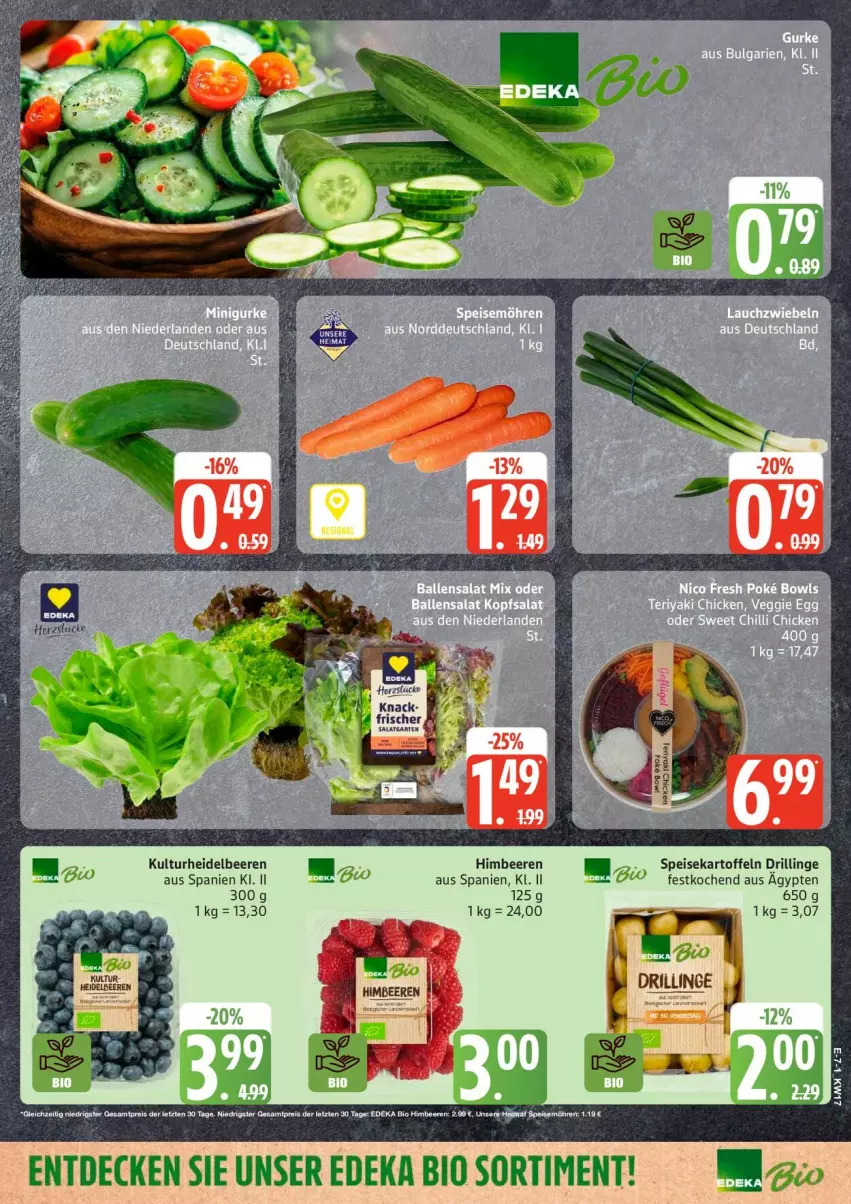 Aktueller Prospekt Edeka - Prospekte - von 20.04 bis 25.04.2026 - strona 9 - produkty: beere, beeren, bio, decke, deka, edeka bio, eis, heidelbeere, heidelbeeren, himbeer, himbeere, himbeeren, kartoffel, kartoffeln, möhren, reis, speisekartoffeln, speisemöhren, Ti, ZTE