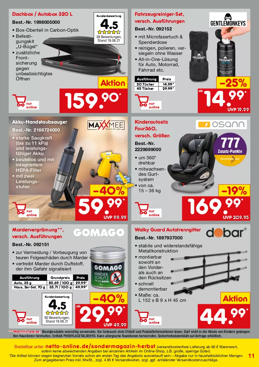 Aktueller Prospekt Netto Marken-Discount - Online-SondermagazinHerbst - von 02.09 bis 31.10.2021 - strona 11