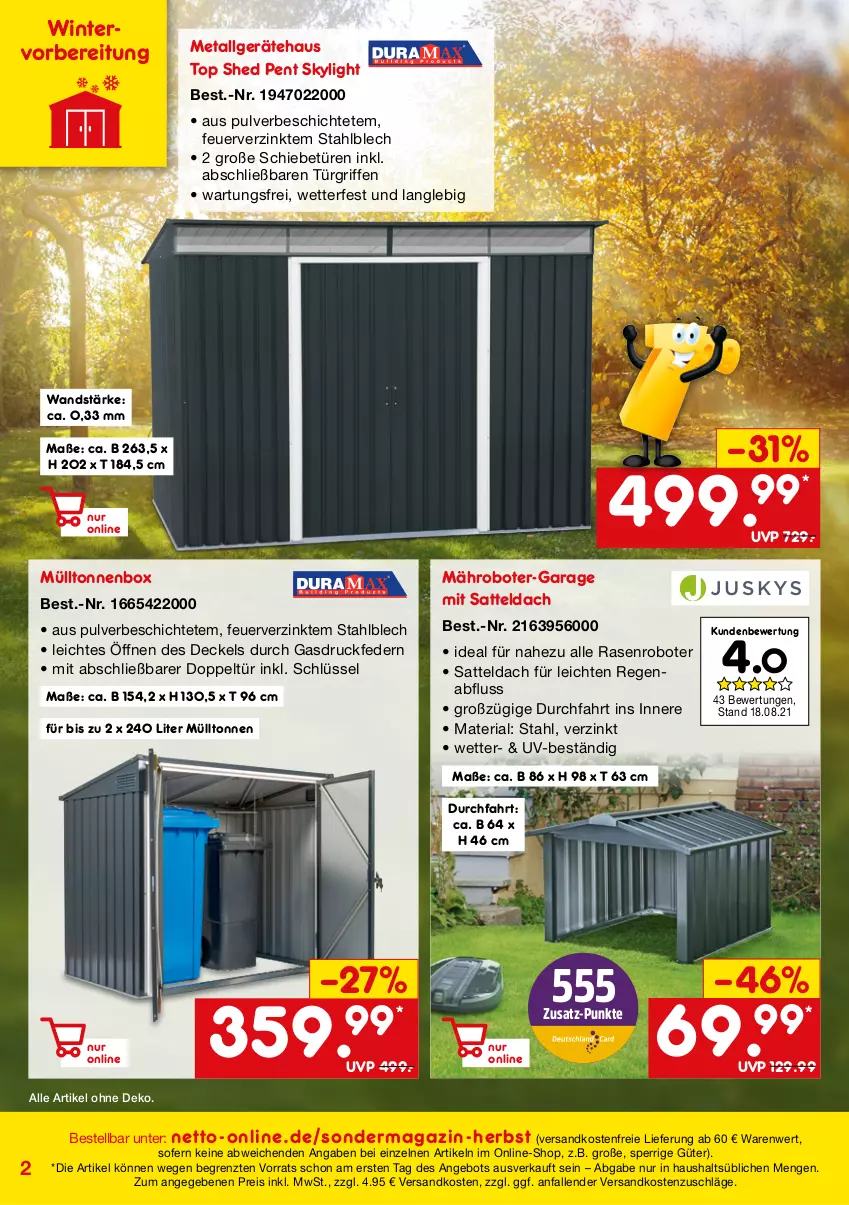 Aktueller Prospekt Netto Marken-Discount - Online-SondermagazinHerbst - von 02.09 bis 31.10.2021 - strona 2