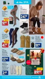 Gazetka promocyjna Aldi Nord - Von Montag - Gazetka - ważna od 02.12 do 02.12.2023 - strona 17 - produkty: angebot, buch, decksohle, dell, elle, ente, erde, Geschenkbox, gutschein, handschuhe, Hausschuhe, hose, lamm, Lammfell, LG, Mode, mydays, Ria, rind, rum, schuhe, Strumpfhose, Ti, up2fashion, walkx, weck, wolle