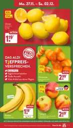 Gazetka promocyjna Aldi Nord - Von Montag - Gazetka - ważna od 02.12 do 02.12.2023 - strona 3 - produkty: aldi, angebot, banane, bananen, beutel, clementinen, eis, reis, tafeläpfel, Ti, zitrone, zitronen, ZTE