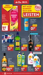 Gazetka promocyjna Aldi Nord - Von Montag - Gazetka - ważna od 02.12 do 02.12.2023 - strona 30 - produkty: aldi, Ausstecher, baileys, banane, bananen, Becher, Becherovka, bio, drink, eis, elle, erfrischungsgetränk, flasche, frucht, fruchtsaft, geschirr, getränk, gin, hero, hygienespüler, irish whiskey, keks, kilbeggan, kirsch, kräuter, Lakritz, likör, mac, Rauch, red bull, reis, rwe, saft, sagrotan, sahne, Spezi, spülmittel, teller, Ti, whiskey, ZTE