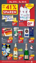 Gazetka promocyjna Aldi Nord - Von Montag - Gazetka - ważna od 02.12 do 02.12.2023 - strona 9 - produkty: alkohol, Alwa, apfel, Apfeldirektsaft, apfelsaft, bahlsen, Becher, bio, comtess, coppenrath, direktsaft, eilles gourmet, eis, eiskaffee, eistee, elle, flasche, gerolsteine, gerolsteiner, getränk, gin, jahrgangssekt, kaffee, kuchen, milch, mineralwasser, mumm, natur, pfanne, Pfanner, reis, saft, sekt, starbucks, steiner, tee, teller, Ti, wasser, ZTE