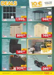 Gazetka promocyjna Netto Marken-Discount - Filial-Angebote - Gazetka - ważna od 01.04 do 01.04.2023 - strona 25 - produkty: angebot, aufbewahrungsbox, Brei, Carport, computer, decke, Deckel, eis, ente, Fahrrad, Garten, Holz, kleid, Kleidung, massivholz, natur, ndk, pute, rasen, rasenmäher, reis, Ria, schrauben, smartphone, telefon, Ti, tisch, weck, Windschutz, ZTE