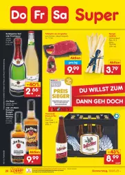 Gazetka promocyjna Netto Marken-Discount - Filial-Angebote - Gazetka - ważna od 01.04 do 01.04.2023 - strona 28 - produkty: bestpreis, bourbon, bourbon whiskey, ecco, eis, fleisch, frucht, fruchtsecco, hasseröder, jim beam, jungbullen, kentucky straight, ndk, pils, premium pils, reis, rotkäppchen, sekt, spargel, tafelspitz, Ti, tuc, whiskey, wurst, wurst in selbstbedienung
