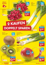 Gazetka promocyjna Netto Marken-Discount - Filial-Angebote - Gazetka - ważna od 01.04 do 01.04.2023 - strona 6 - produkty: asti, bestpreis, chiquita, eis, kiwi, Lauchzwiebel, lauchzwiebeln, LG, mango, ndk, obst, radieschen, reis, Ti, zwiebel, zwiebeln