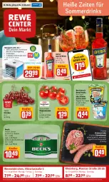 Gazetka promocyjna Rewe - Prospekte - Gazetka - ważna od 03.07 do 03.07.2022 - strona 1 - produkty: angebot, angebote, aperitif, aperol, Astra, bratwurst, drink, drinks, eis, gewürz, kirsch, kirsche, kirschen, klimagerät, Mett, reis, Ria, rispentomaten, Schal, Schale, schwein, schweine, schweinemett, Ti, tomate, tomaten, uhr, wein, weine, wurst