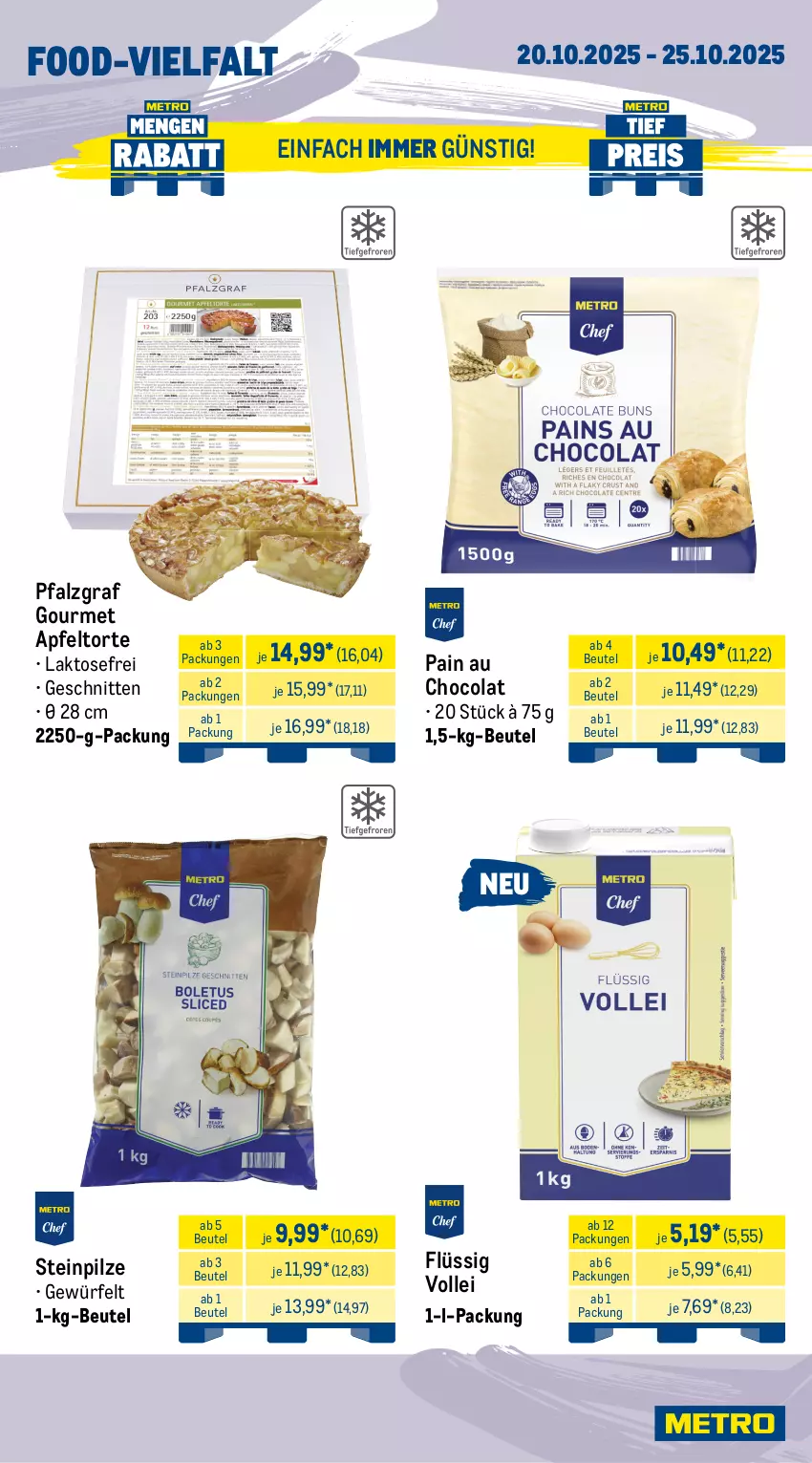 Aktueller Prospekt Metro - Wochen-Angebote Gastro - von 20.10 bis 25.10.2025 - strona 13 - produkty: apfel, beutel, cheddar, cola, gorgonzola, hinterkochschinken, kochschinken, mac, milch, pfeffer, Pfefferbeißer, pilze, rind, schinken, schnitten, Steinpilze, Ti, torte, würfel