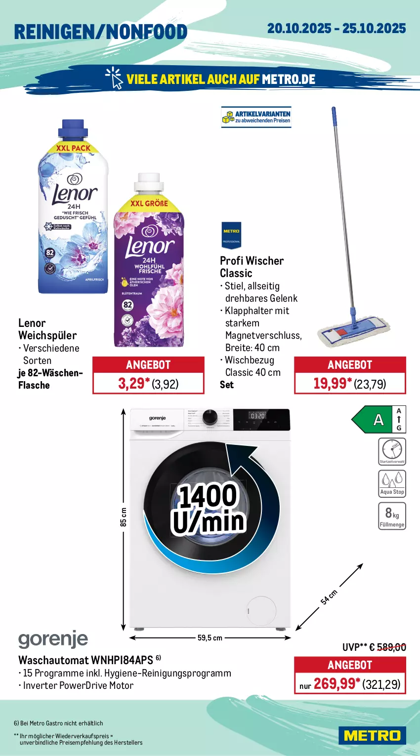 Aktueller Prospekt Metro - Wochen-Angebote Gastro - von 20.10 bis 25.10.2025 - strona 17 - produkty: angebot, auto, bier, Blüte, bourbon, Brei, brut, eis, elle, flasche, früchte, früchten, getränk, getränke, Gorbatschow, grapefruit, HP, jim beam, lenor, lenor weichspüler, Metro, metro gastro, Palette, perla, puma, Reinigung, reis, spumante, teller, Ti, valdo, weichspüler, whisky, wodka