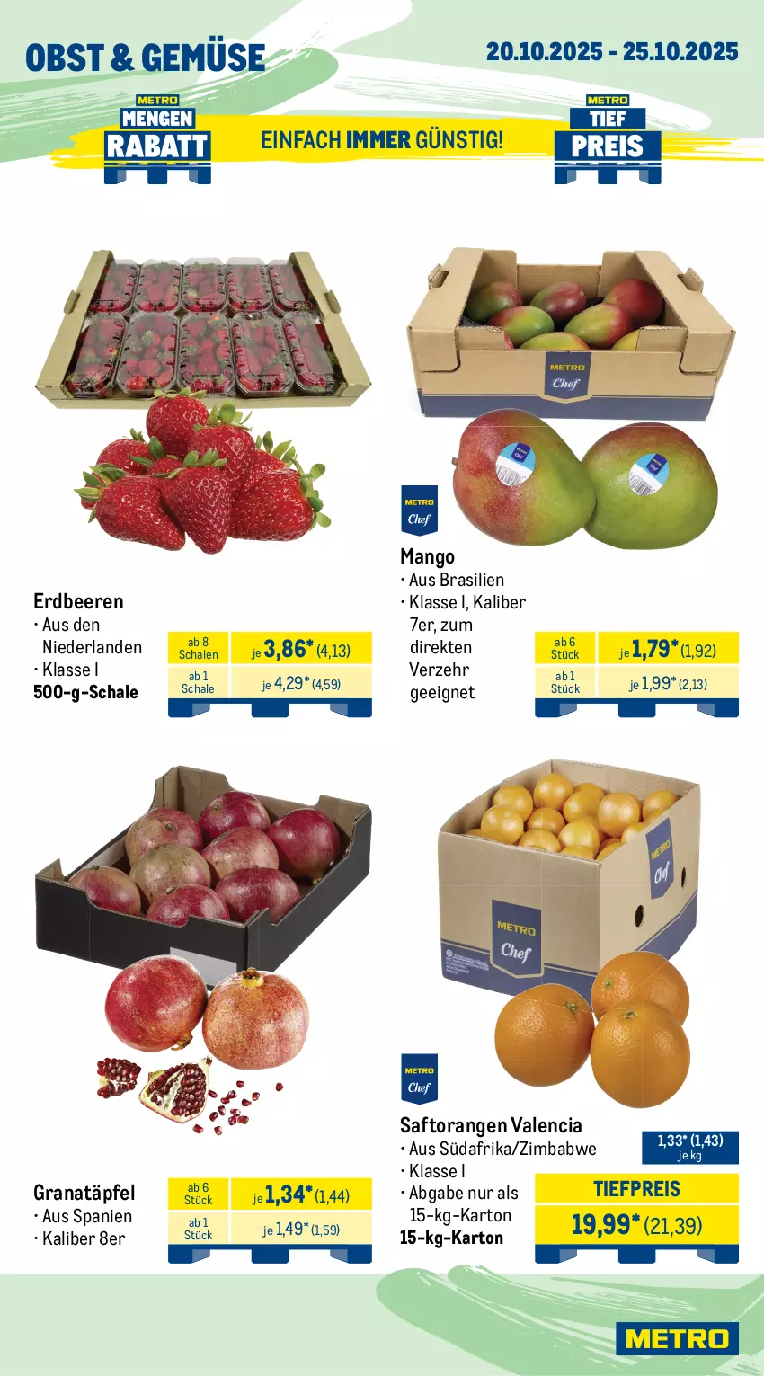 Aktueller Prospekt Metro - Wochen-Angebote Gastro - von 20.10 bis 25.10.2025 - strona 7 - produkty: angebot, Becher, beere, beeren, beutel, eis, erdbeere, erdbeeren, filet, fisch, garnelen, grana, Granatäpfel, hering, Herings, lachs, lack, mango, Metro, obst, orange, orangen, Rana, Räucherlachs, reis, Ria, ring, saft, Saftorangen, Schal, Schale, Ti, tiefpreis