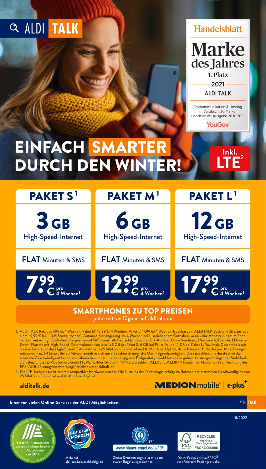 Aktueller Prospekt AldiSud - ALDI Aktuell - von 21.02 bis 26.02.2022 - strona 49 - produkty: aldi, aldi talk, eis, reis, smartphone, smartphones, spee, Ti, Yo