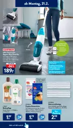 Gazetka promocyjna AldiSud - ALDI Aktuell - Gazetka - ważna od 26.02 do 26.02.2022 - strona 16 - produkty: Abba, akku, aldi, aqua, Bau, bio, biozidprodukte, Bodentücher, Bodenwischbezüge, Clin, decke, dell, deo, elle, flasche, gsw, Holz, laminat, LG, Mode, Optiwisch, Rauch, Reinigung, rwe, Saugwischer, Ti, tücher, wasser, wassertank