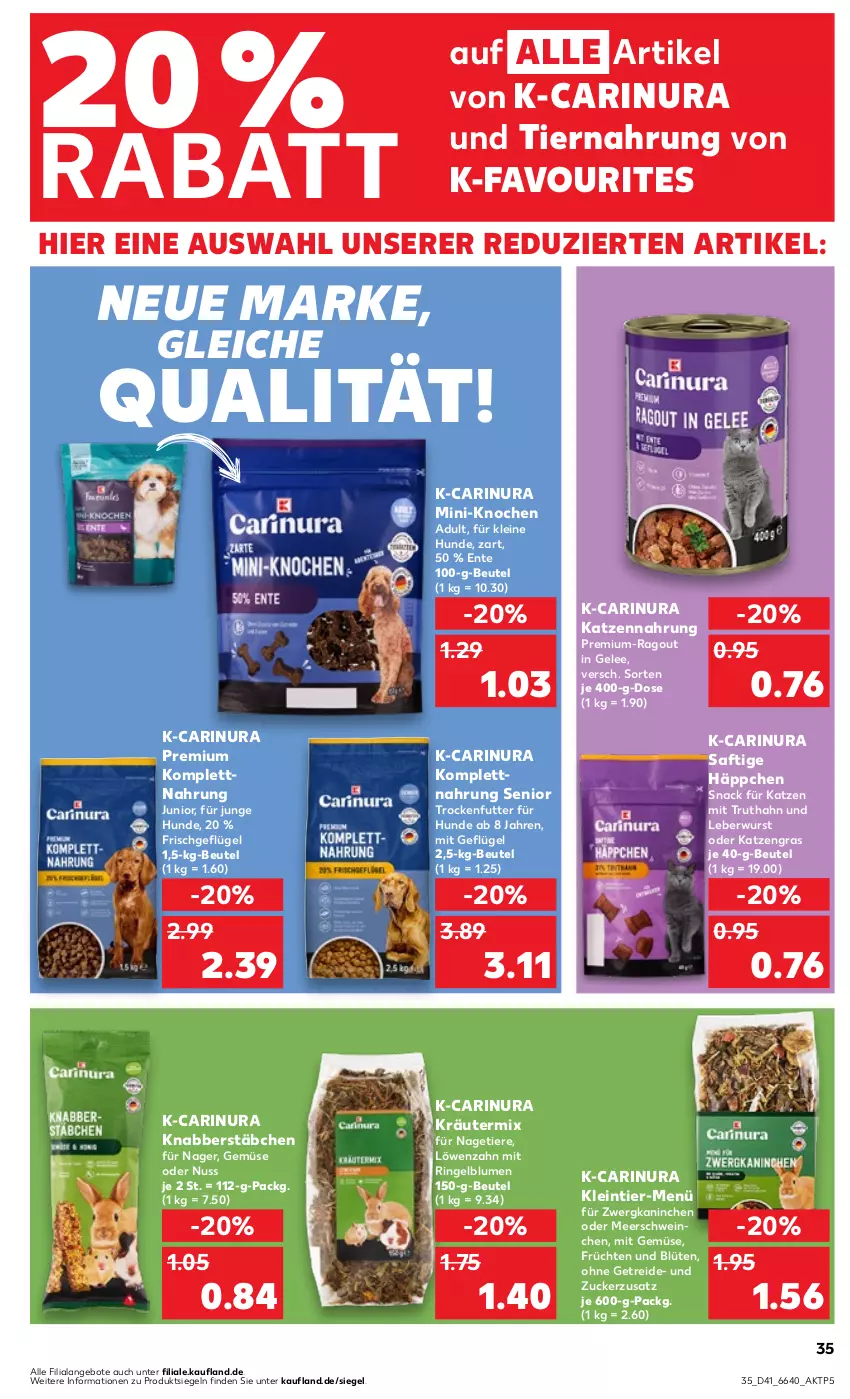 Aktueller Prospekt Kaufland - Prospekt - von 12.10 bis 18.10.2023 - strona 35 - produkty: angebot, angebote, beutel, blume, blumen, Blüte, ente, früchte, früchten, Geflügel, gelee, katzennahrung, kräuter, leberwurst, leine, mit gemüse, nuss, Ragout, ring, saft, schwein, snack, Ti, Tiere, tiernahrung, trockenfutter, truthahn, wein, wurst, zucker