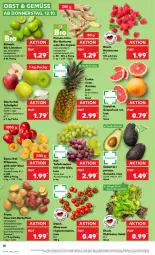 Gazetka promocyjna Kaufland - Prospekt - Gazetka - ważna od 18.10 do 18.10.2023 - strona 18 - produkty: ananas, angebot, avocado, ball, beere, beeren, bio, früchte, grapefruit, himbeer, himbeere, himbeeren, ingwer, kartoffel, kartoffeln, limette, limetten, Mett, metten, obst, pflaume, pflaumen, rispentomaten, salat, Schal, Schale, tafeläpfel, tafeltrauben, Ti, tomate, tomaten, trauben, trolli, ZTE