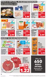 Gazetka promocyjna Kaufland - Prospekt - Gazetka - ważna od 18.10 do 18.10.2023 - strona 24 - produkty: angebot, apfel, auer, aust, bifi, brustfilet, chicken nuggets, dip, filet, fisch, geback, Geflügel, gewürz, Kalbsleber, Kalbsleberwurst, Käse, leberkäs, leberkäse, leberwurst, Mantel, minutenschnitzel, nuggets, Ofen, paprika, pizza, purland, pute, Putenhacksteak, rezept, rezepte, salami, schnitzel, snack, Soße, Spezi, steak, Ti, wiltmann, wurst, wurst in selbstbedienung, ZTE, zwiebel