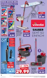 Gazetka promocyjna Kaufland - Prospekt - Gazetka - ważna od 18.10 do 18.10.2023 - strona 38 - produkty: angebot, angebote, Bau, Brei, bügel, bügeltisch, dampfreiniger, eimer, Elektro, mikrofaser, rama, reiniger, ring, Teleskop, teleskopstiel, teppich, Ti, tisch, vileda, ZTE