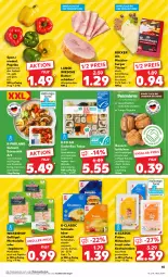 Gazetka promocyjna Kaufland - Prospekt - Gazetka - ważna od 18.10 do 18.10.2023 - strona 45 - produkty: angebot, angebote, auer, Bau, Bauer, braten, brötchen, burger, butter, dell, eis, geback, Geflügel, gulasch, hähnchenbrust, ingwer, jagdwurst, Käse, käsescheiben, kochschinken, mehl, mit paprika, mortadella, natur, Ofen, paprika, purland, pute, reis, rum, saft, sauce, schinken, Schmelzkäse, schnitten, schnittkäse, schwein, soja, sojasauce, Spezi, Sushi, Ti, Tilsiter, wasa, wein, wiesenhof, wurst, Yo, zwiebel, zwiebeln