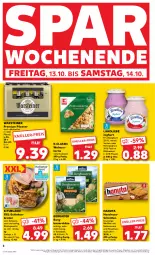 Gazetka promocyjna Kaufland - Prospekt - Gazetka - ważna od 18.10 do 18.10.2023 - strona 6 - produkty: alkohol, angebot, auer, Bau, Bauer, bergader, braten, creme, eis, frucht, fruchtjoghurt, hanuta, haselnuss, joghur, joghurt, kakao, Käse, landliebe, landliebe joghurt, milch, natur, nuss, pils, pilsener, premium pils, purland, rahmjoghurt, saft, schinken, schinkenbraten, schnitten, schwein, steiner, Ti, waffeln, walnuss, walnusskerne, warsteiner, wein, ZTE