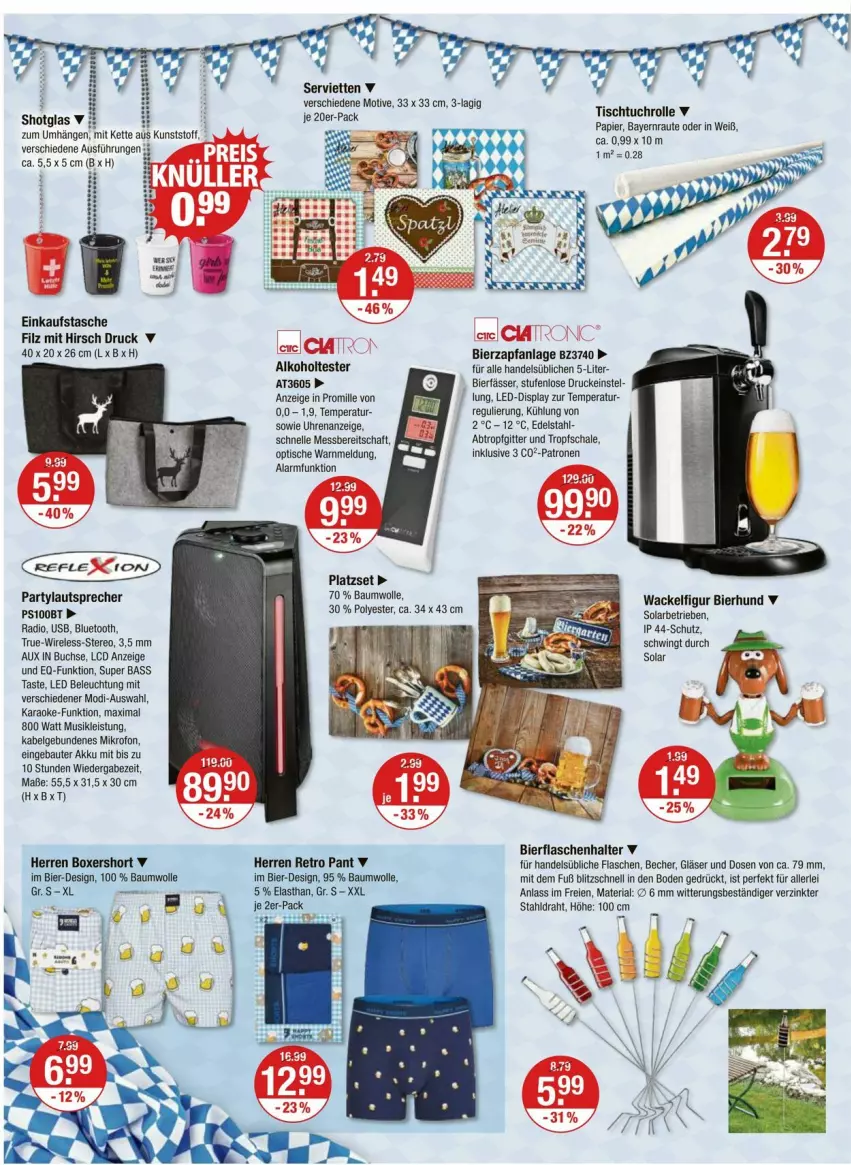 Aktueller Prospekt Vmarkt - Prospekte - von 11.09 bis 17.09.2025 - strona 14 - produkty: akku, alkohol, Bau, baumwolle, Becher, beleuchtung, bier, buch, Draht, edelstahl, Einkaufstasche, eis, elle, flasche, Gläser, Kette, lautsprecher, LG, papier, Radio, rel, Ria, Schal, Schale, Serviette, servietten, Tasche, Ti, tisch, tuc, uhr, usb, wolle
