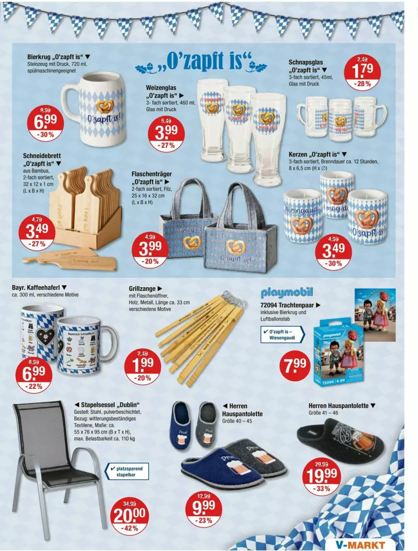 Aktueller Prospekt Vmarkt - Prospekte - von 11.09 bis 17.09.2025 - strona 15 - produkty: auer, ball, bier, flasche, flaschenöffner, grill, grillzange, hafer, Holz, kaffee, kerze, Luftballon, pantolette, sessel, spülmaschinen, stapelsessel, Ti