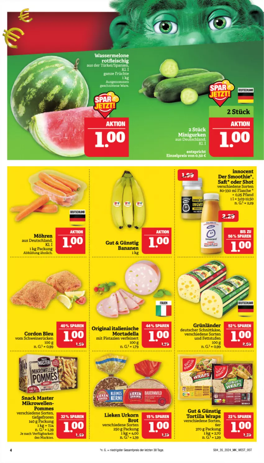 Aktueller Prospekt Marktkauf - Prospekt - von 25.08 bis 31.08.2024 - strona 4 - produkty: eis, früchte, melone, reis, wasser, wassermelone, ZTE