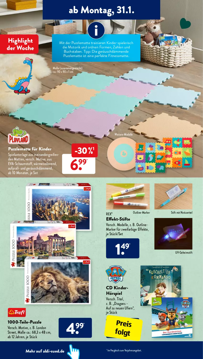 Aktueller Prospekt AldiSud - ALDI Aktuell - von 31.01 bis 05.02.2022 - strona 4 - produkty: aldi, angebot, buch, dell, eis, elle, Kinder, LG, Mode, Puzzle, reifen, reis, resa, Spiele, stifte, Ti