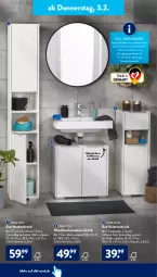 Gazetka promocyjna AldiSud - ALDI Aktuell - Gazetka - ważna od 05.02 do 05.02.2022 - strona 14 - produkty: aldi, Bad, Bau, Beckenunterschrank, dell, eis, hochschrank, Mode, Schrank, schubkasten, Seitenschrank, Ti, türanschlag wechselbar, unterschrank, waschbecken, waschbeckenunterschrank
