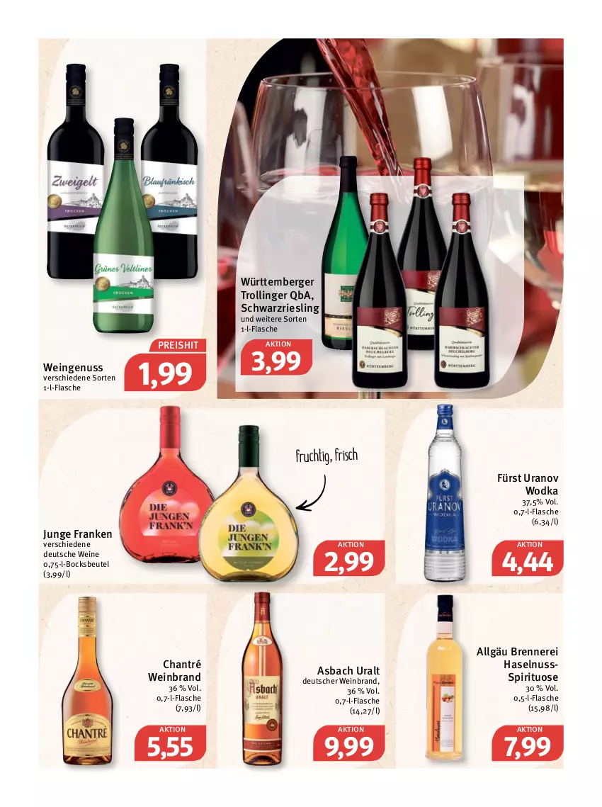 Aktueller Prospekt Feneberg - Prospekte - von 07.01 bis 08.01.2022 - strona 16 - produkty: asbach uralt, Berger, beutel, chantré, eis, flasche, frucht, haselnuss, LG, nuss, reis, riesling, schwarzriesling, Ti, trolli, trollinger, wein, weinbrand, weine, wodka